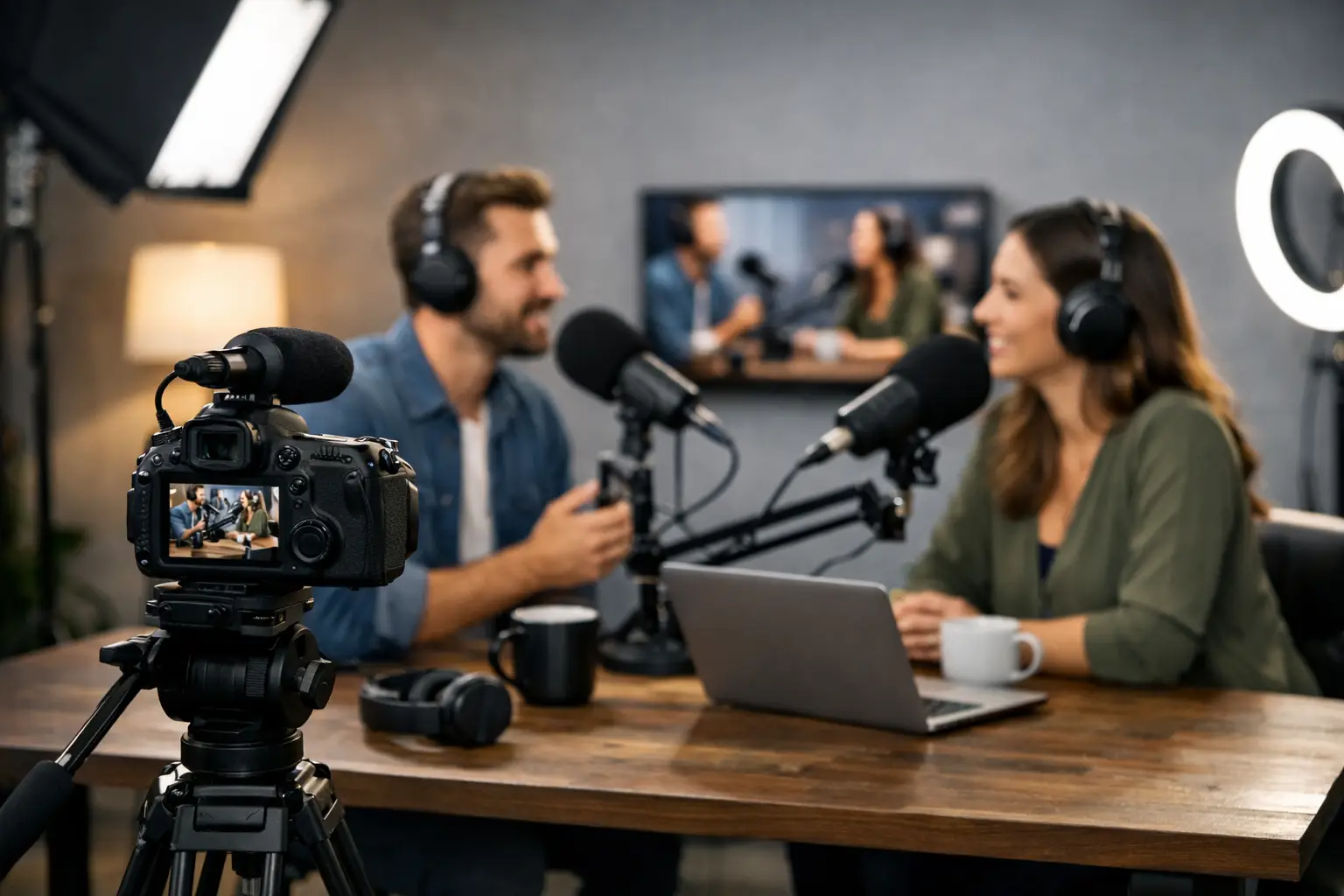 Wie funktioniert ein Video Podcast Studio?