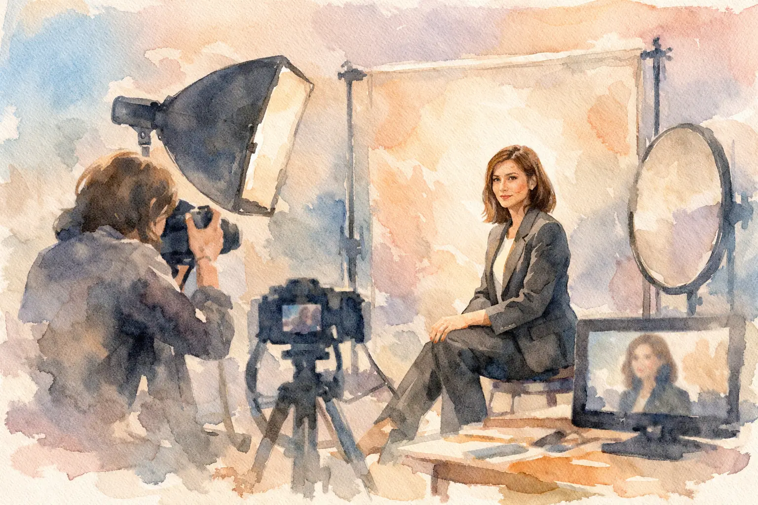 Fotoshooting im Studio für Business Portraits